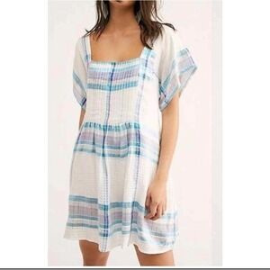 Free People | Dresses | Free People Embroidered Oxford Swing Cut Out Mini  Dress | Poshmark